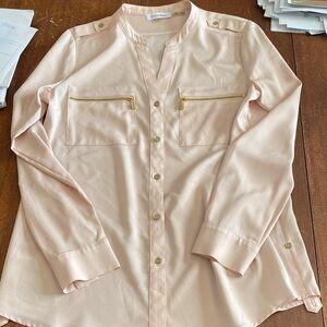 Calvin Klein Collection Blouse in Light Pink